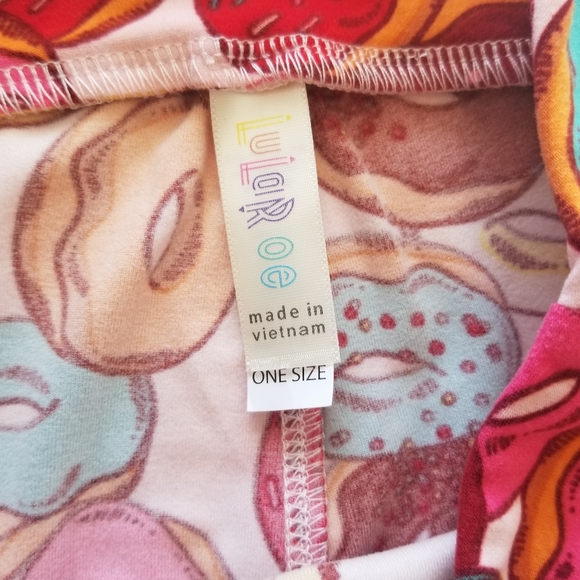 LuLaRoe Doughnut Leggings One Size Super Cute! Like New! - Picture 4 of 6